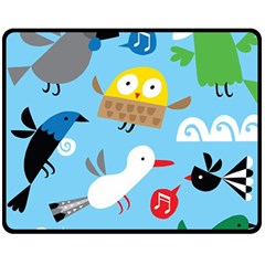 New Zealand Birds Close Fly Animals Fleece Blanket (medium)  by Mariart