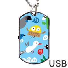 New Zealand Birds Close Fly Animals Dog Tag Usb Flash (two Sides) by Mariart