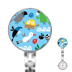 New Zealand Birds Close Fly Animals Stainless Steel Nurses Watch by Mariart