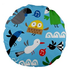 New Zealand Birds Close Fly Animals Large 18  Premium Flano Round Cushions