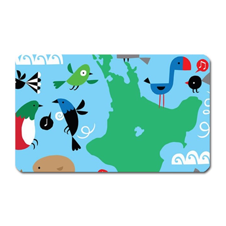 New Zealand Birds Detail Animals Fly Magnet (Rectangular)