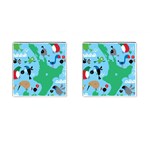 New Zealand Birds Detail Animals Fly Cufflinks (Square) Front(Pair)