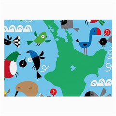 New Zealand Birds Detail Animals Fly Large Glasses Cloth by Mariart