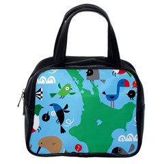 New Zealand Birds Detail Animals Fly Classic Handbags (One Side)