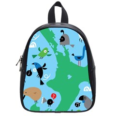 New Zealand Birds Detail Animals Fly School Bags (small)  by Mariart