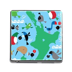 New Zealand Birds Detail Animals Fly Memory Card Reader (Square)