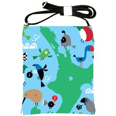 New Zealand Birds Detail Animals Fly Shoulder Sling Bags by Mariart