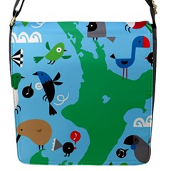 New Zealand Birds Detail Animals Fly Flap Messenger Bag (S)