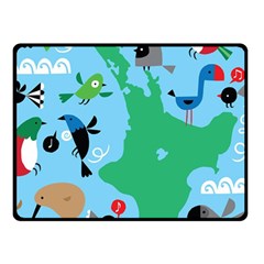 New Zealand Birds Detail Animals Fly Double Sided Fleece Blanket (Small) 