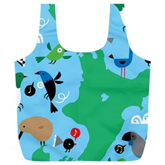 New Zealand Birds Detail Animals Fly Full Print Recycle Bags (L) 