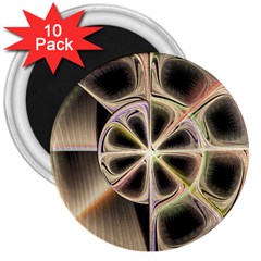 Background With Fractal Crazy Wheel 3  Magnets (10 Pack)  by Simbadda