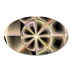 Background With Fractal Crazy Wheel Oval Magnet by Simbadda