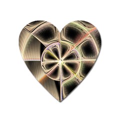 Background With Fractal Crazy Wheel Heart Magnet by Simbadda