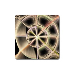 Background With Fractal Crazy Wheel Square Magnet by Simbadda