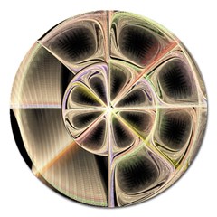 Background With Fractal Crazy Wheel Magnet 5  (round) by Simbadda