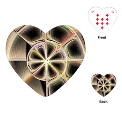 Background With Fractal Crazy Wheel Playing Cards (heart) 