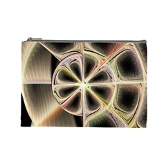 Background With Fractal Crazy Wheel Cosmetic Bag (large)  by Simbadda