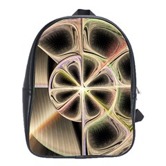 Background With Fractal Crazy Wheel School Bags(large)  by Simbadda