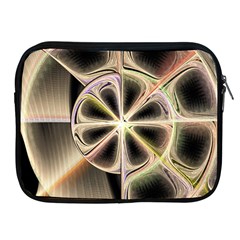 Background With Fractal Crazy Wheel Apple Ipad 2/3/4 Zipper Cases by Simbadda