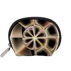 Background With Fractal Crazy Wheel Accessory Pouches (small)  by Simbadda