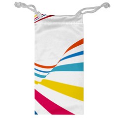 Line Rainbow Orange Blue Yellow Red Pink White Wave Waves Jewelry Bag by Mariart