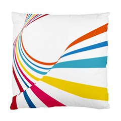 Line Rainbow Orange Blue Yellow Red Pink White Wave Waves Standard Cushion Case (one Side) by Mariart