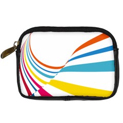 Line Rainbow Orange Blue Yellow Red Pink White Wave Waves Digital Camera Cases by Mariart