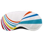 Line Rainbow Orange Blue Yellow Red Pink White Wave Waves Sleeping Masks Front