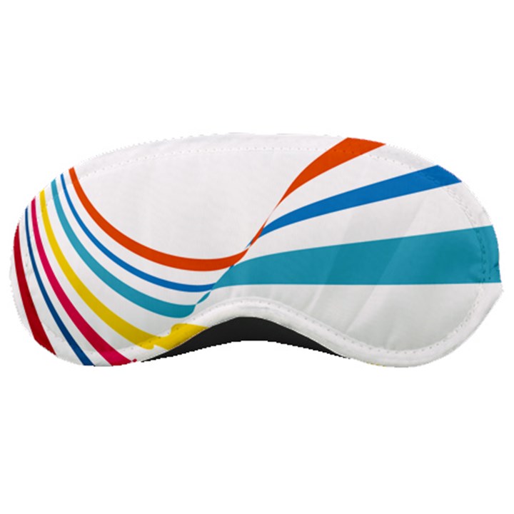 Line Rainbow Orange Blue Yellow Red Pink White Wave Waves Sleeping Masks