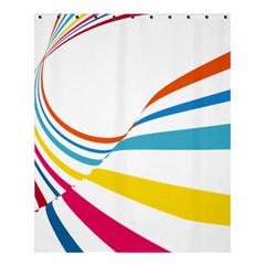 Line Rainbow Orange Blue Yellow Red Pink White Wave Waves Shower Curtain 60  X 72  (medium)  by Mariart