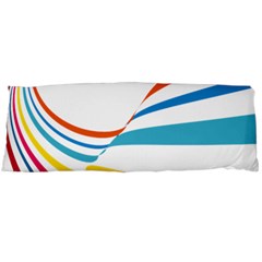 Line Rainbow Orange Blue Yellow Red Pink White Wave Waves Body Pillow Case (dakimakura) by Mariart