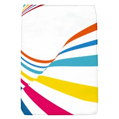 Line Rainbow Orange Blue Yellow Red Pink White Wave Waves Flap Covers (s)  by Mariart