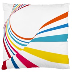 Line Rainbow Orange Blue Yellow Red Pink White Wave Waves Standard Flano Cushion Case (one Side) by Mariart