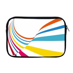 Line Rainbow Orange Blue Yellow Red Pink White Wave Waves Apple Macbook Pro 17  Zipper Case by Mariart