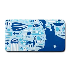 New Zealand Fish Detail Blue Sea Shark Medium Bar Mats by Mariart