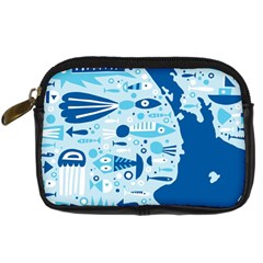 New Zealand Fish Detail Blue Sea Shark Digital Camera Cases by Mariart