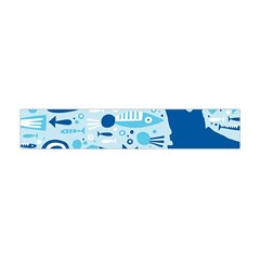 New Zealand Fish Detail Blue Sea Shark Flano Scarf (mini) by Mariart