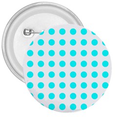 Polka Dot Blue White 3  Buttons