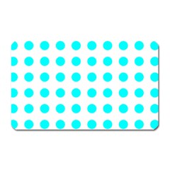 Polka Dot Blue White Magnet (rectangular)