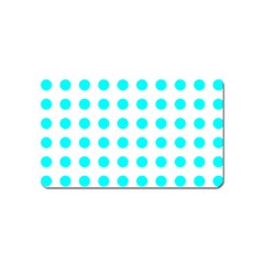 Polka Dot Blue White Magnet (name Card) by Mariart