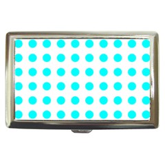 Polka Dot Blue White Cigarette Money Cases by Mariart