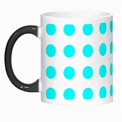 Polka Dot Blue White Morph Mugs by Mariart