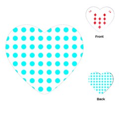 Polka Dot Blue White Playing Cards (heart)  by Mariart