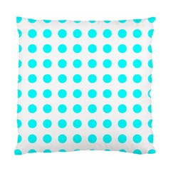 Polka Dot Blue White Standard Cushion Case (two Sides) by Mariart