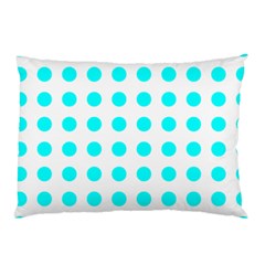 Polka Dot Blue White Pillow Case by Mariart