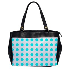 Polka Dot Blue White Office Handbags by Mariart