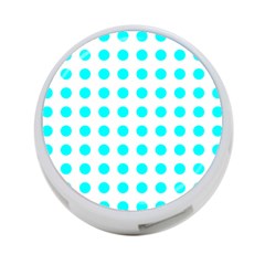 Polka Dot Blue White 4-port Usb Hub (two Sides)  by Mariart