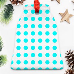 Polka Dot Blue White Bell Ornament (two Sides) by Mariart