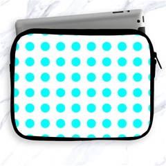 Polka Dot Blue White Apple Ipad 2/3/4 Zipper Cases by Mariart