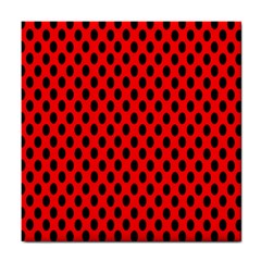 Polka Dot Black Red Hole Backgrounds Tile Coasters by Mariart